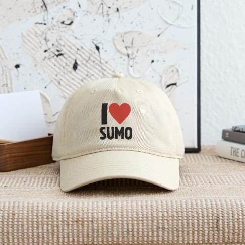 I Love Sumo – Bold Minimalist Sumo Wrestling Fan - Organic Baseball Cap