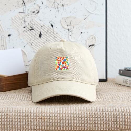 Autumn Leaves Abstract Pattern - Organic Baseball Cap