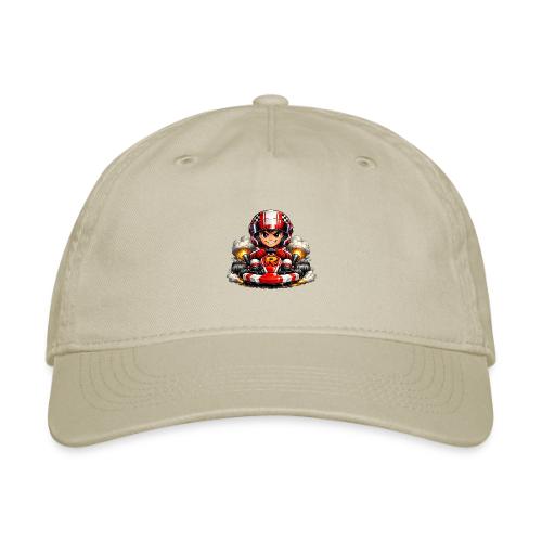 Carcadelogoracerfront - Organic Baseball Cap