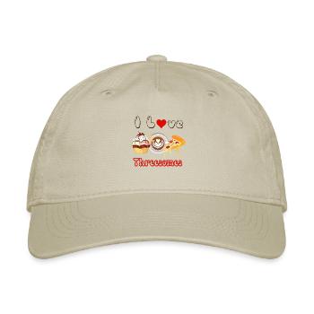 I love threesomes - Organic Baseball Cap - khaki - Front