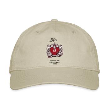 Libra I strive for balance in my life - Organic Baseball Cap - khaki - Front