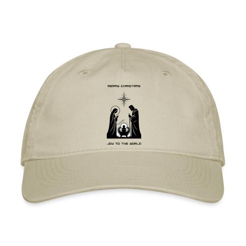 Joy to the World T-Shirt | Minimalist Nativity - Organic Baseball Cap