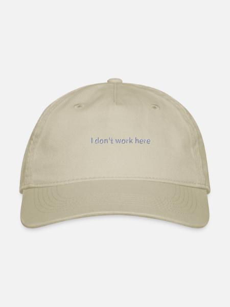 Travail de déclaration brodé - Casquette de Baseball bio - khaki - Devant