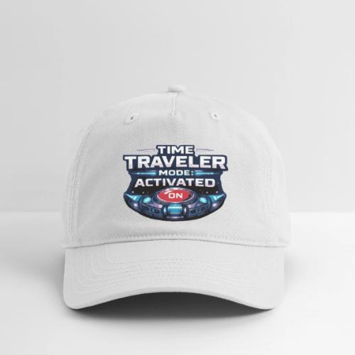 Time Traveler Mode – Futuristic Neon Sci-Fi Tee - Organic Baseball Cap