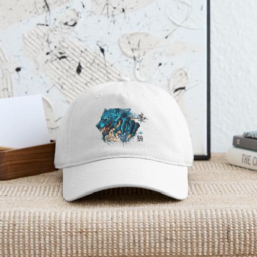 Blue Wolf Graffiti Street Art - Organic Baseball Cap