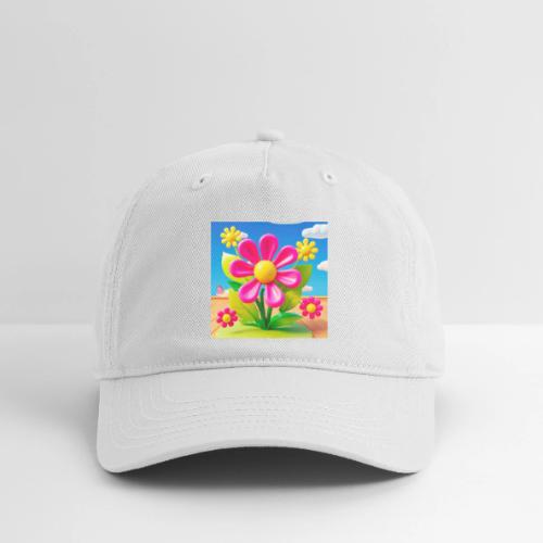 Pink Floral Peace | Sky & Nature Design - Organic Baseball Cap