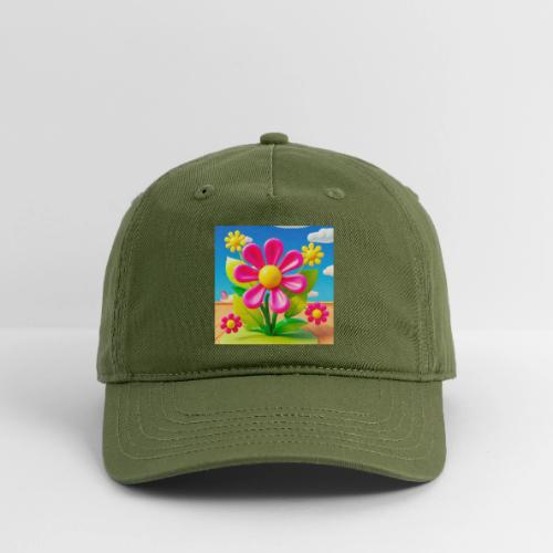 Pink Floral Peace | Sky & Nature Design - Organic Baseball Cap