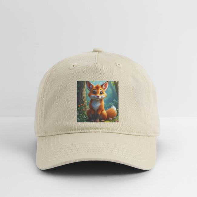 Magical fantasy fox in enchanted forest scene