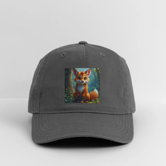 Magical fantasy fox in enchanted forest scene