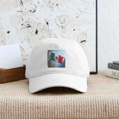 Mexican Flag in Mountain Nature Landscape - Organic Baseball Cap