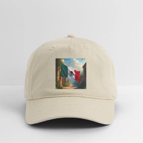 Mexican flag in Magical Town and Nature - Organic Baseball Cap