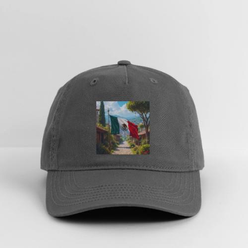 Mexican flag surrounded by nature and magic town - Organic Baseball Cap