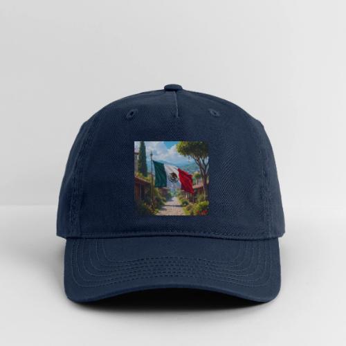 Mexican flag surrounded by nature and magic town - Organic Baseball Cap