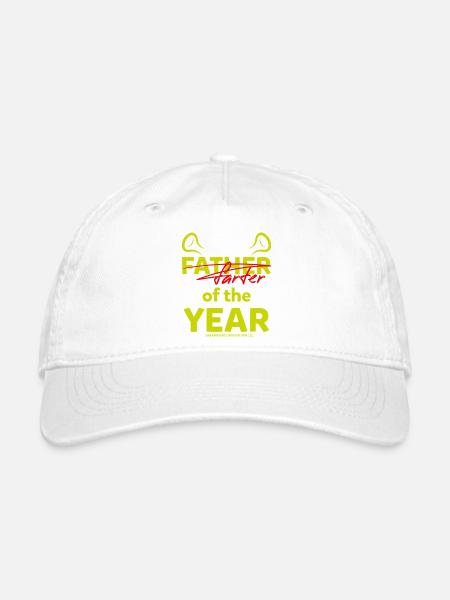 Shrek Design With Quote Father Of The Year Funny - Organic Baseball Cap - white