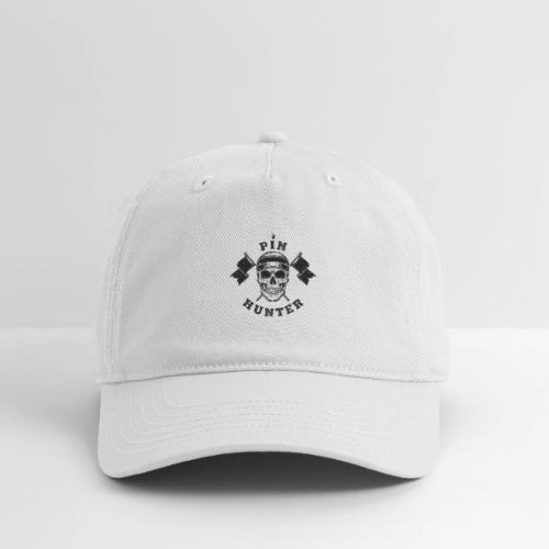 PIN HUNTER - Pro Golf Gift Tee - Skull & Flag - Organic Baseball Cap