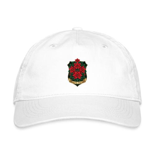 Poinsettia Crest T-Shirt - Organic Baseball Cap