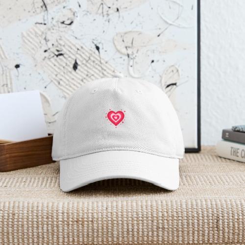 Layered Red & Pink Heart – Cute Valentine Love - Organic Baseball Cap