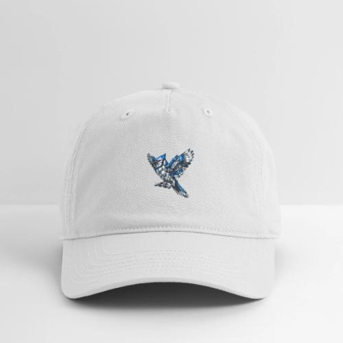 Silver Blue Jay Open Wing Perch - Organic Baseball Cap