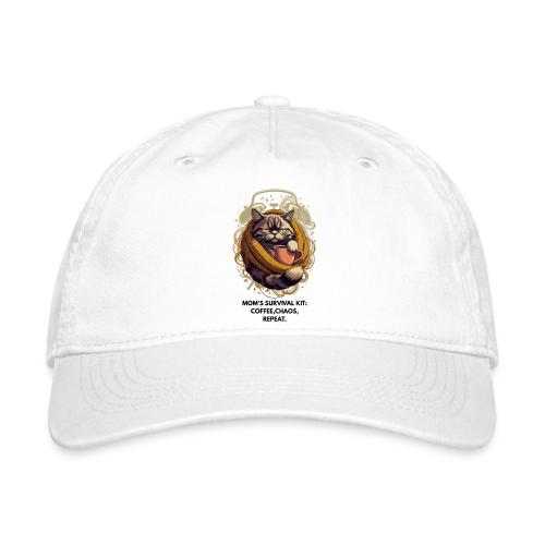 Powered by Sarcasm Cat Tee - Organic Baseball Cap