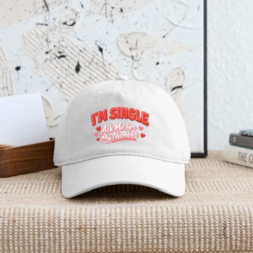 I’m Single Retro Bubble - Organic Baseball Cap