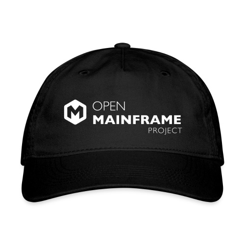 Open Mainframe Project - White Logo - Organic Baseball Cap