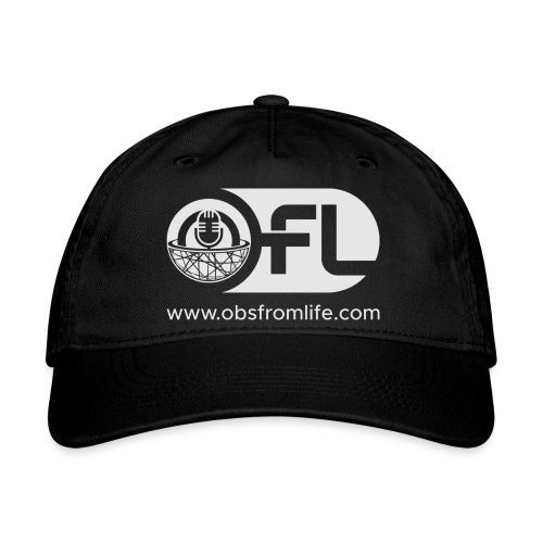 Observations from Life Logo with Web Address - Organic Baseball Cap