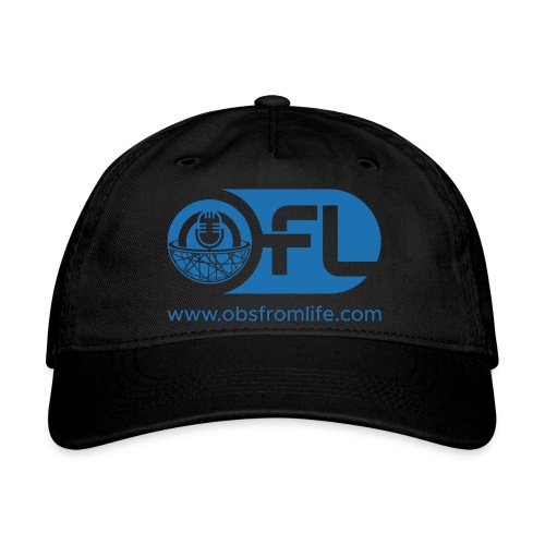 Observations from Life Logo with Web Address - Organic Baseball Cap