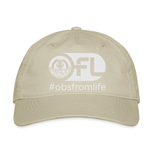 Observations from Life Logo with Hashtag - Organic Baseball Cap