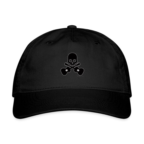 Skull & Cross Uke - Black - Organic Baseball Cap
