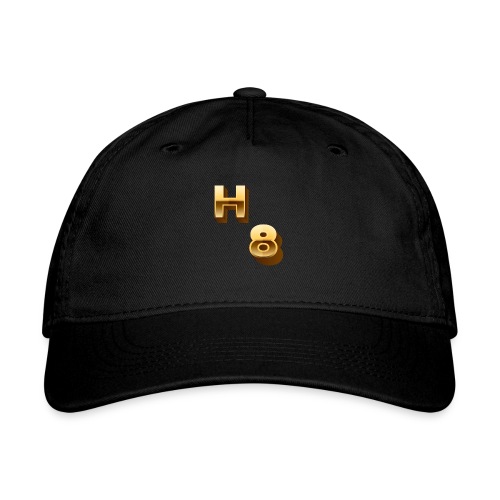 H 8 Letter & Number logo design - Organic Baseball Cap