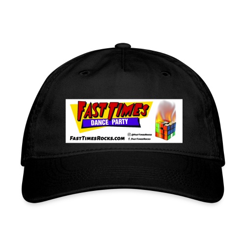 Fast Times Logo with Burning Cube - Organic Baseball Cap