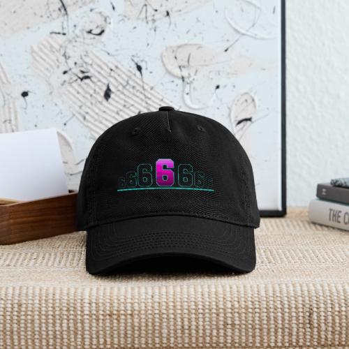 Number 6 in Magenta: Varsity Font - Organic Baseball Cap