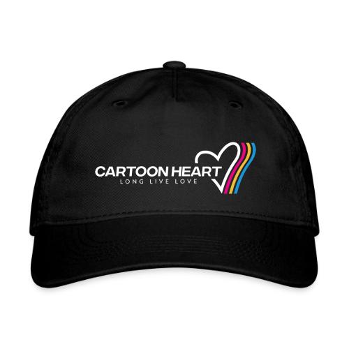Cartoon Heart Logo Range - Organic Baseball Cap