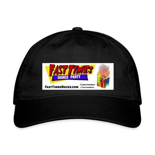 Fast Times Logo with Burning Cube - Organic Baseball Cap