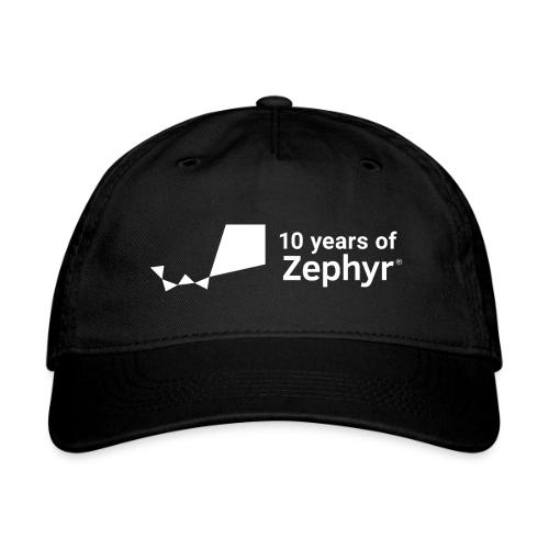 Zephyr 10th Anniversary Horizontal White - Organic Baseball Cap