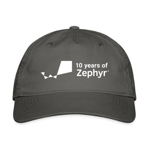 Zephyr 10th Anniversary Horizontal White - Organic Baseball Cap