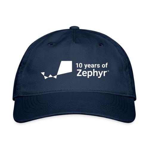 Zephyr 10th Anniversary Horizontal White - Organic Baseball Cap