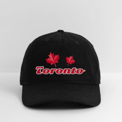 Toronto with two red maple leaves - Organic Baseball Cap
