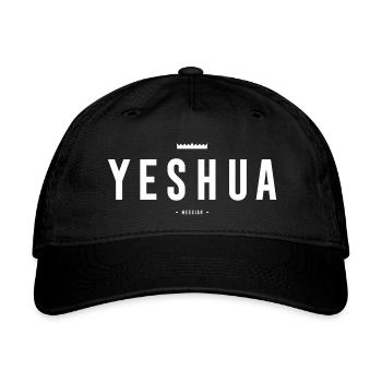 Yeshua Messiah King Identity Statement - Organic Baseball Cap - black - Front