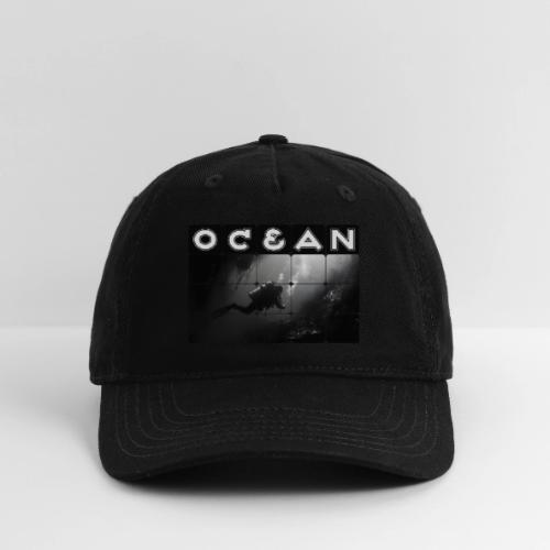 Ocean: Monochrome descent of a scuba diver - Organic Baseball Cap