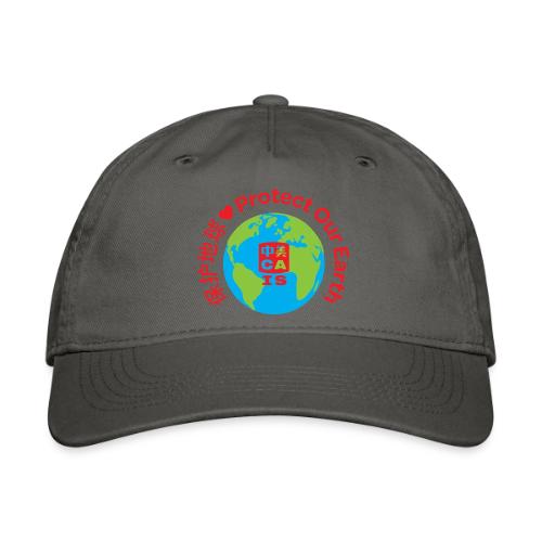 Earth with CAIS logo - Organic Baseball Cap