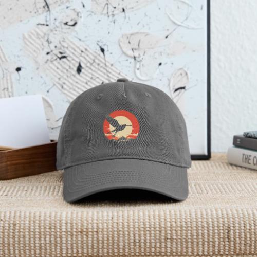 Majestic Crane Soaring Against Rising Sun - Organic Baseball Cap