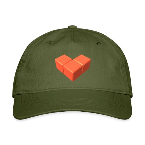 Blocksworld: Classic Heart Design - Organic Baseball Cap