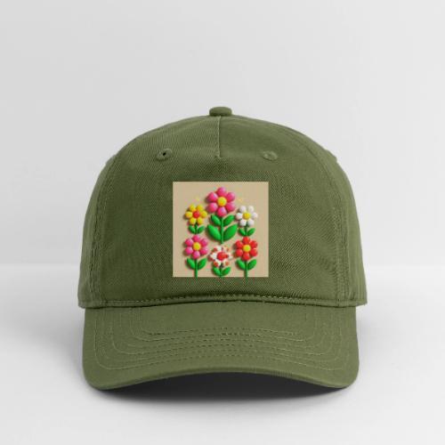 3D Flowers and Butterflies in Amber, Floral Design - Organic Baseball Cap