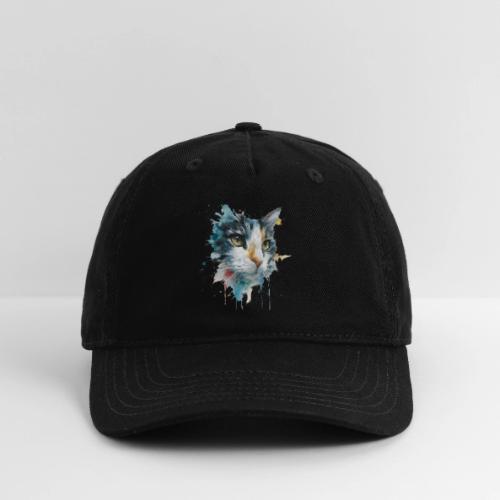Watercolor cat face - Organic Baseball Cap
