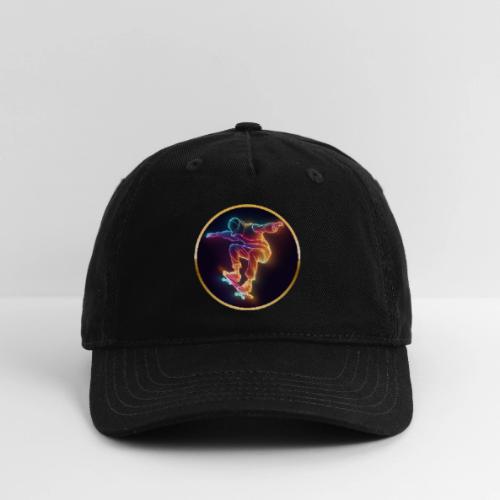 Skateboarding: Midnight Neon Skater - Organic Baseball Cap
