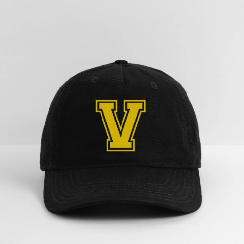 Letter V – Capital Athletic Alphabet Monogram - Organic Baseball Cap