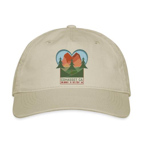 Cohasset, Ca Lat/Long - Full Color Option - Organic Baseball Cap