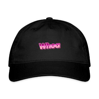 woah surprise - Organic Baseball Cap - black - Front