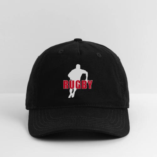 Bold Rugby Action Silhouette - Organic Baseball Cap